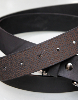 Black leather belt 
