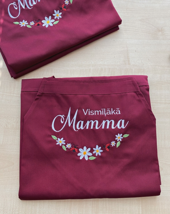 Priekšauts &quot;Vismīļākā mamma&quot; karmīnsarkans