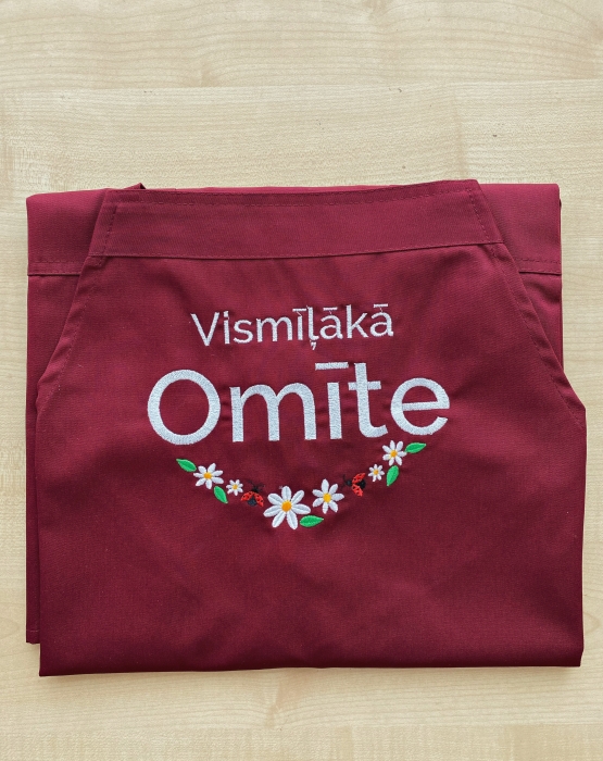 Priekšauts &quot;Vismīļākā omīte&quot; karmīnsarkans