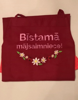 Priekšauts "Bīstamā mājsaimniece!" karmīnsarkans
