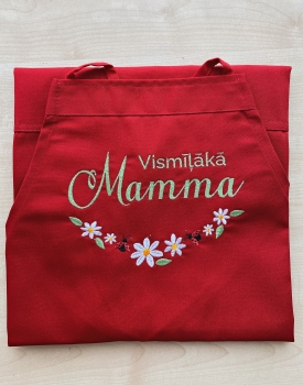 Priekšauts "Vismīļākā mamma" sarkans