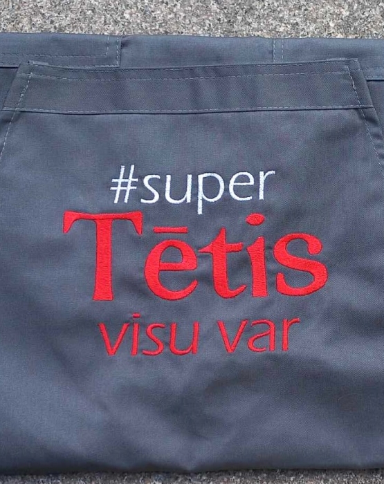 Priekšauts &quot;Tētis var visu&quot; pelēks 