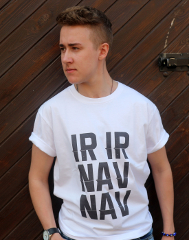 T shirt "Ir, ir, nav, nav" men's 