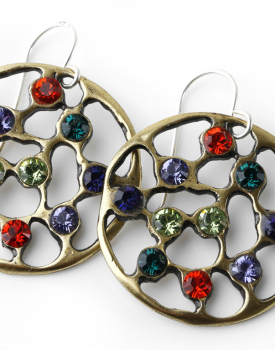 Bronze earrings "Dew drops"