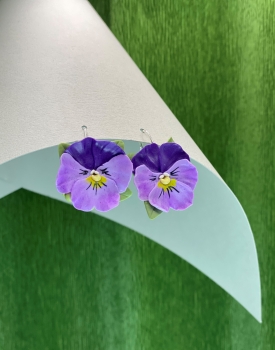 Auskari "Atraitnītes" violetas
