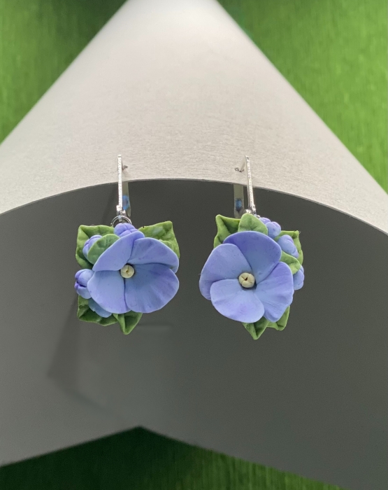 Earrings &quot;Hydrangea light blue&quot;