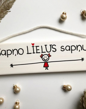 Koka dekors "Sapņo!"