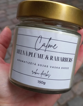 Svece "Melnā plūme un rabarbers"