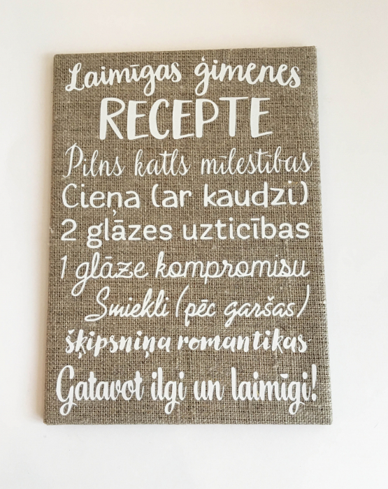 Magnēts &quot;Laimīgas ģimenes recepte&quot;
